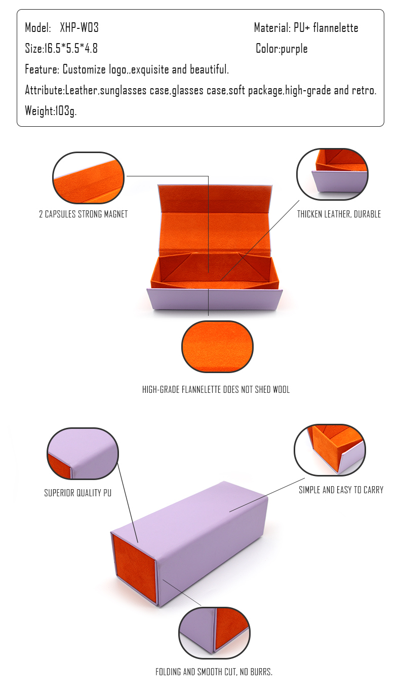 W03 Warna custom ukuranana badag leungeun tilepan kacasoca kacamata rectangular Case (4)