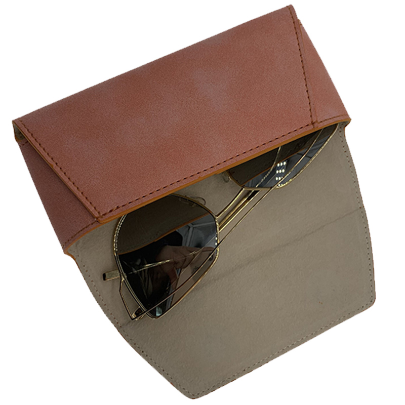 XHP-028 Usnjena torbica za sončna očala Personalizirana usnjena torbica za očala, moški, ženske (6)