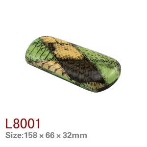 L8001/8002/8003/8005/8006 iron hard eyewear case PU leather eyeglasses case