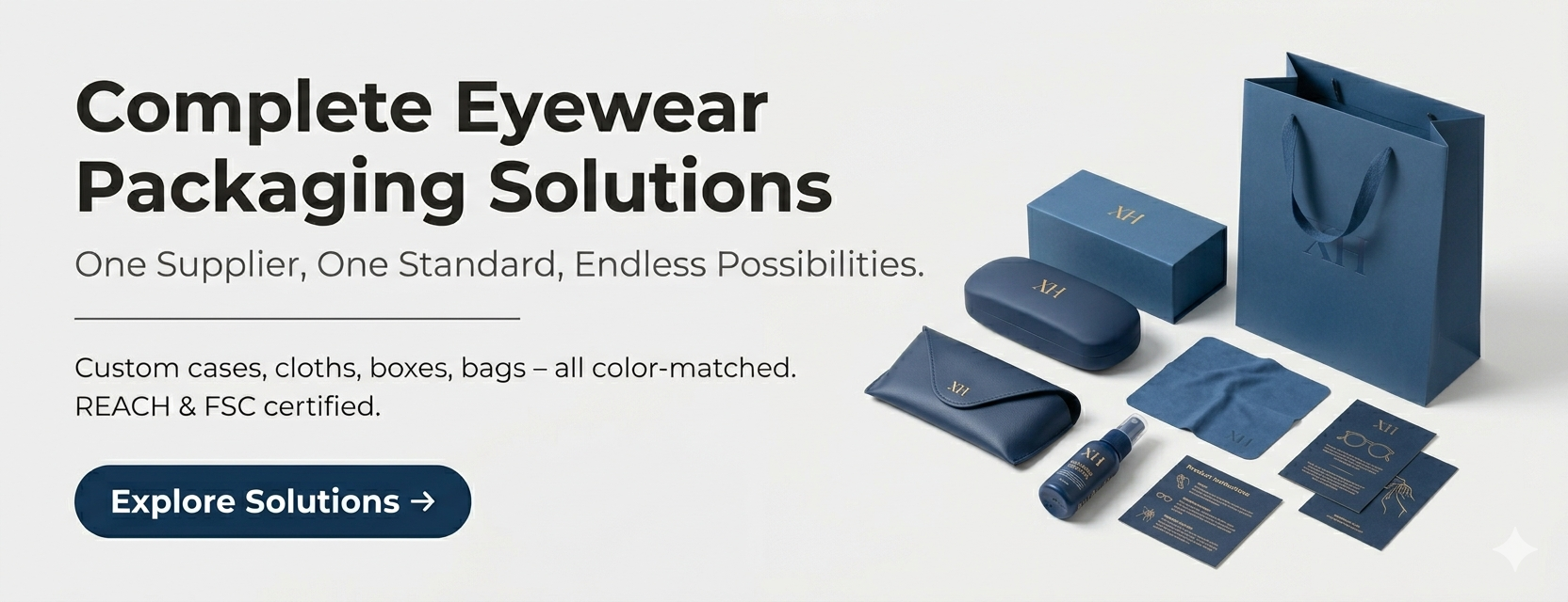 Complete eyewear packaging set