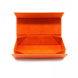W01 Factory Customized Rectangular Handmade PU Leather Folding Glasses Case