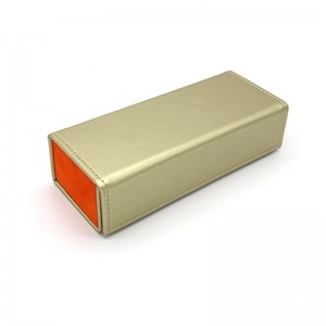 W01 Factory Customized Rectangular Handmade PU Leather Folding Glasses Case