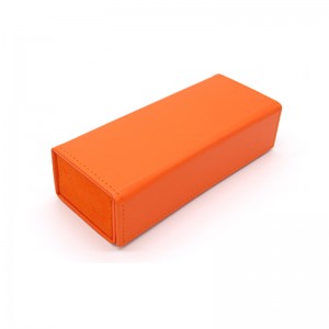W01 Factory Customized Rectangular Handmade PU Leather Folding Glasses Case
