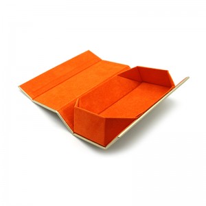W01 Factory Customized Rectangular Handmade PU Leather Folding Glasses Case