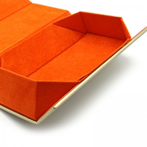 W01 Factory Customized Rectangular Handmade PU Leather Folding Glasses Case