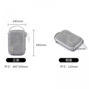 Large On-the-go Data Cable Punching 3C Digital Storage Bag