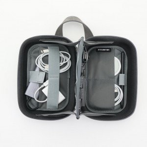J11 travel cable organiser travel case for electronics leather electronics organizer