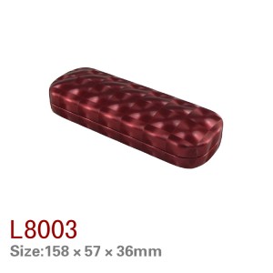 L8001/8002/8003/8005/8006 iron hard eyewear case PU leather eyeglasses case
