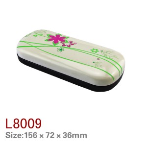 L8008/8009/8010/8013/8013-1/leather iron eyewear case optical hard glasses case