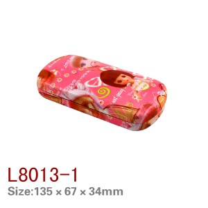 L8008/8009/8010/8013/8013-1/leather iron eyewear case optical hard glasses case