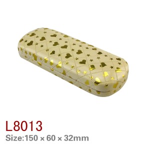 L8008/8009/8010/8013/8013-1/leather iron eyewear case optical hard glasses case