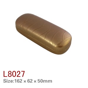 L8026/8027/8028/8029/8030/-1 hard sunglasses case Leather printed optical hard iron eyewear case