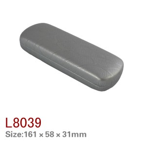L8038/8039/8040/8041/8043-1 factory custom leather iron eyewear case hard glasses case