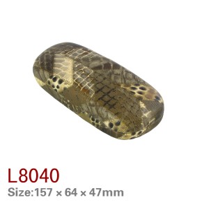 L8038/8039/8040/8041/8043-1 factory custom leather iron eyewear case hard glasses case