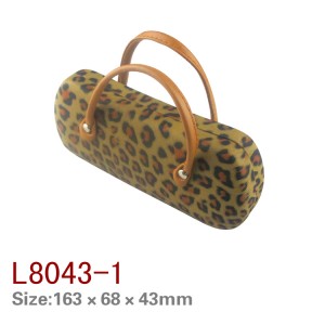 L8038/8039/8040/8041/8043-1 factory custom leather iron eyewear case hard glasses case