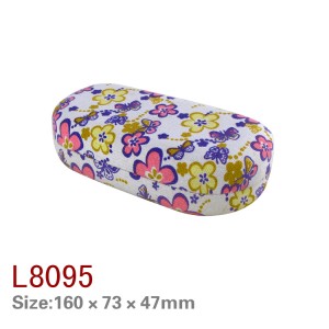 L8095-8100 Factory customized PU leather material iron eyewear case OEM/ODM hard sunglasses case