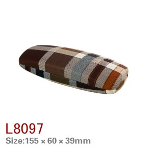 L8095-8100 Factory customized PU leather material iron eyewear case OEM/ODM hard sunglasses case