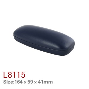 L8113-8118 factory hard PU leather iron sunglasses case eyewear case eyeglasses case