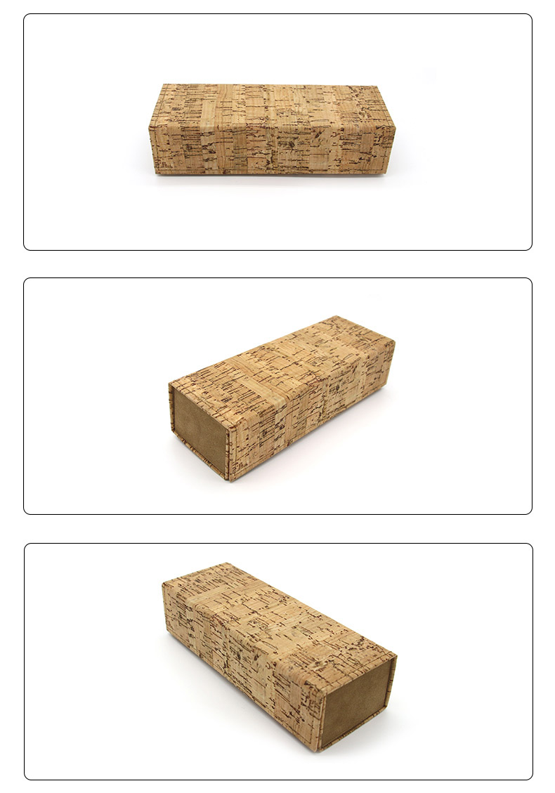 W07 Customized environmentally friendly wood grain rectangular folding glasses case (10)