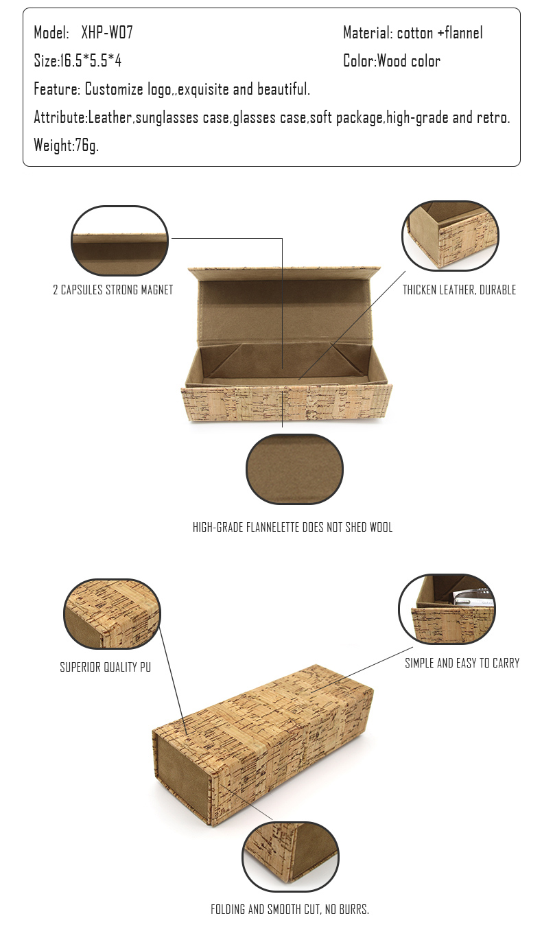 W07 Customized environmentally friendly wood grain rectangular folding glasses case (11)