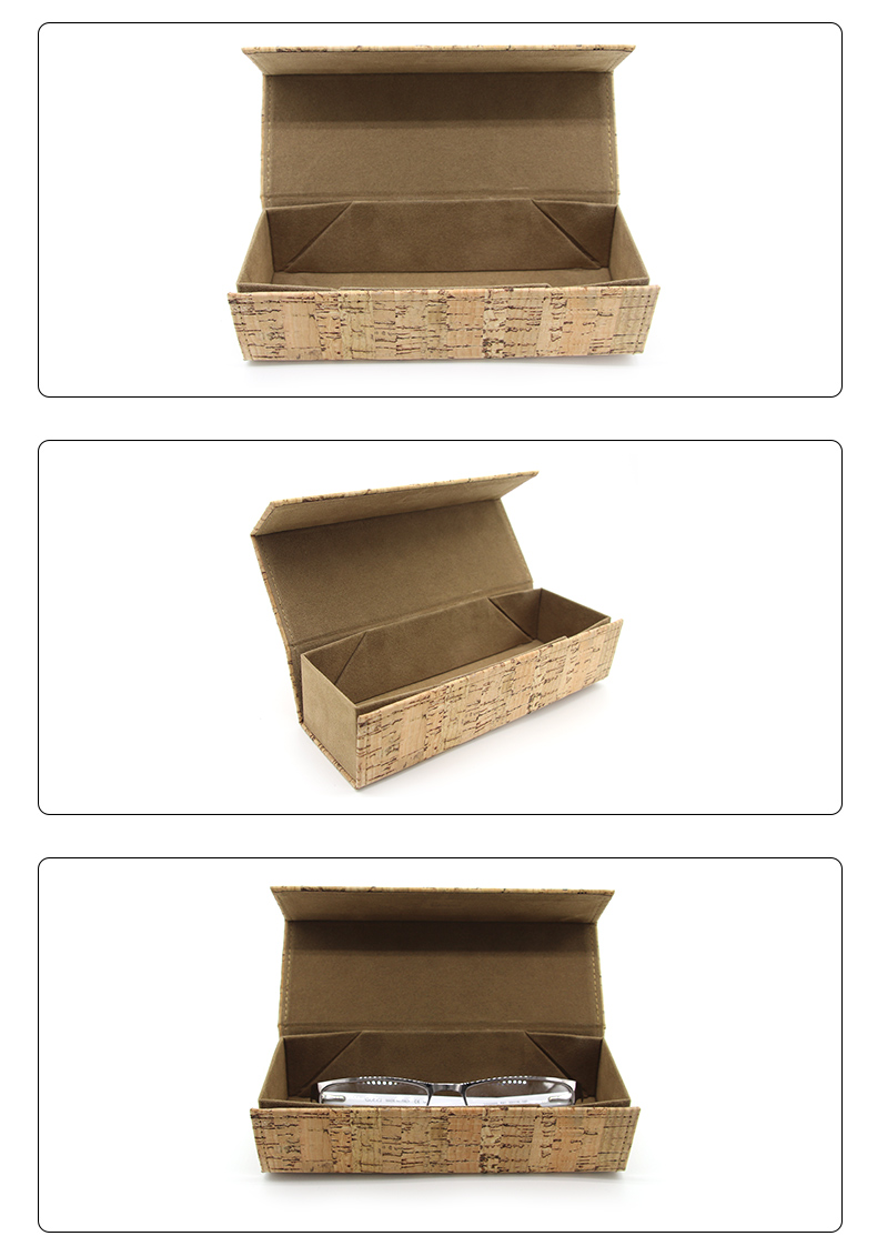 W07 Customized environmentally friendly wood grain rectangular folding glasses case (9)