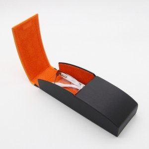 W52 Unisex Faux Leather Foldaway Slim Eyewear Case