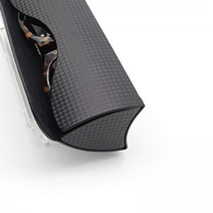 Top Suppliers Fashion triangle Eyeglasses Leather Reading Glasses Case Custom Logo  Handmade Magnetic Sunglasses Storage Boxes