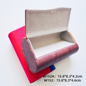 Custom 2-Slot Pu Leather Eyewear Storage Case Travel Glasses Case