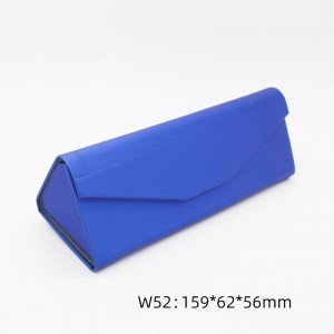 Triangular Folding Eyeglasses Case, PU Leather Foldable Eyewear Case