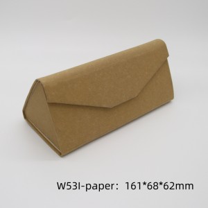 Triangular Folding Eyeglasses Case, PU Leather Foldable Eyewear Case