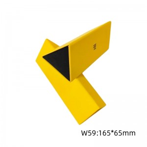 Triangular Folding Eyeglasses Case, PU Leather Foldable Eyewear Case