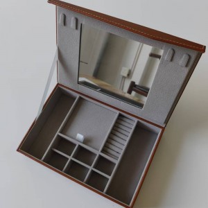 WT13 Premium 5-Slot Eyewear Storage Box Luxury Jewellery Storage Box with Mirror