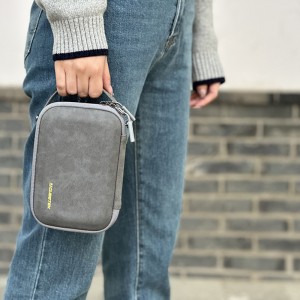 Large On-the-go Data Cable Punching 3C Digital Storage Bag