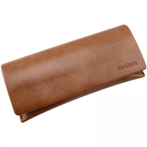 Factory Price China Soft Leather Eyeglasses Spectacle Sunglasses Optical Clamshell  eyewear Cases