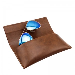 Factory Price China Soft Leather Eyeglasses Spectacle Sunglasses Optical Clamshell  eyewear Cases