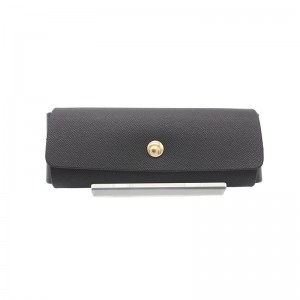 XHP-019 Chinese glasses case manufacturers custom button leather eyewear case sunglasses case