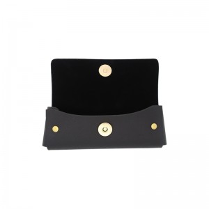 XHP-019 Chinese glasses case manufacturers custom button leather eyewear case sunglasses case