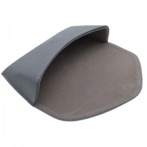 Fast delivery China custom Black Soft pu leather Handmade Glasses Case