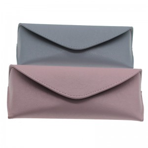 Fast delivery China custom Black Soft pu leather Handmade Glasses Case