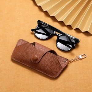 XHP-036 ECO-friendly leather eyewear case eyeglasses case factory custom