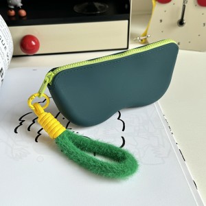 XHP-037 Factory custom silicone zip eyewear bag custom size LOGO