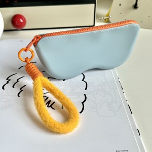 XHP-037 Factory custom silicone zip eyewear bag custom size LOGO