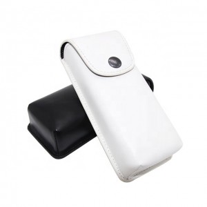 XHP-044 XHP-051 hard Leather soft Sun Glass Pouch button glasses bag Eyeglass Sleeve Case