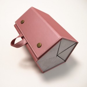 Hot Selling PU leather handmade Eyeglasses Folding Sunglasses Case Sunglass Case with Logo