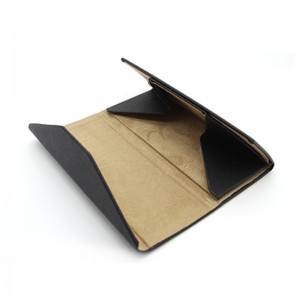 Discount Price China Portable folding Hard Eyeglass Case Fabrics leather eyeglasses Case Spectacles Box Case