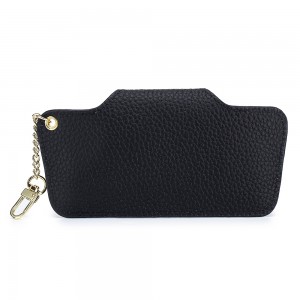 XJT-02 Portable Head Layer Cowhide Eco-friendly Eyeglasses Bag Eyewear Storage Bag