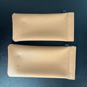 XHP-027 Factory Customized Rectangular Handmade PU Leather Folding Glasses Case