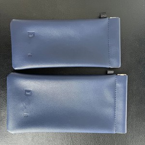 XHP-027 Factory Customized Rectangular Handmade PU Leather Folding Glasses Case