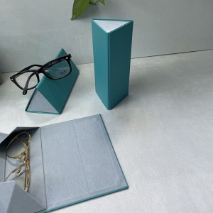 Triangle display folding eyewear case