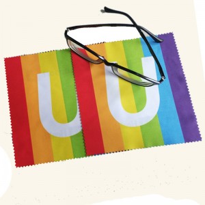 Fast delivery Custom Heat Transfer Printed Microfiber Glasses Sunglasses Eyeglasses Cleaning Cloth